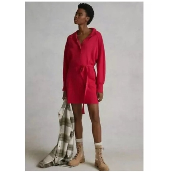 New Anthropologie Daily Practice Knit Sweater Dress w/ pockets Pink Size Small - Picture 1 of 7